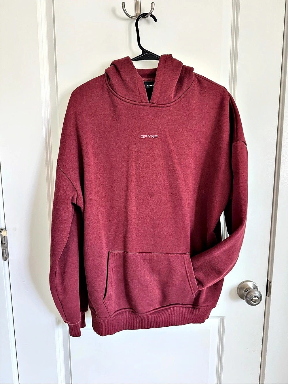 DFYNE Signature Hoodie Burgundy Graphic Pullover